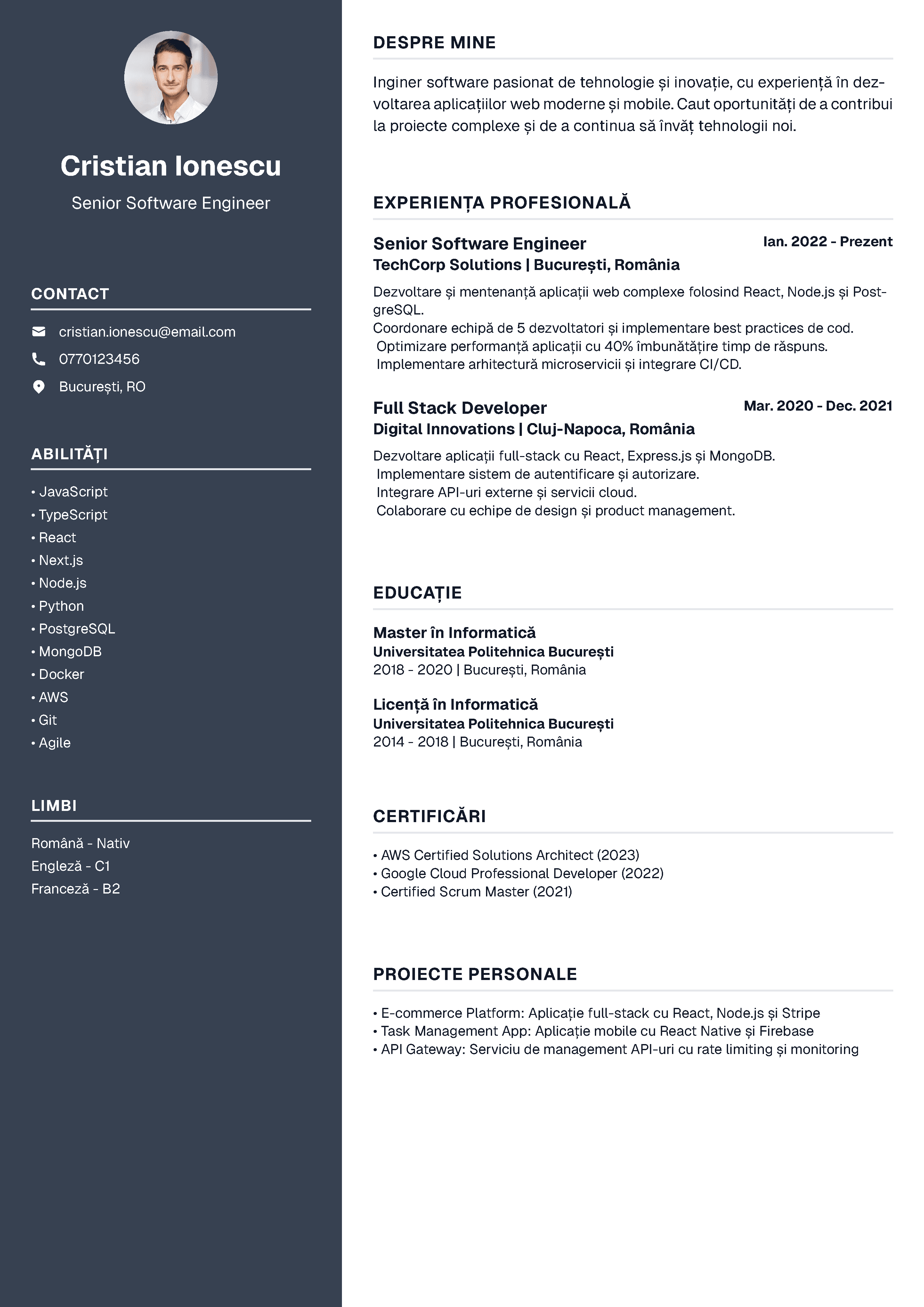 Clasic template preview