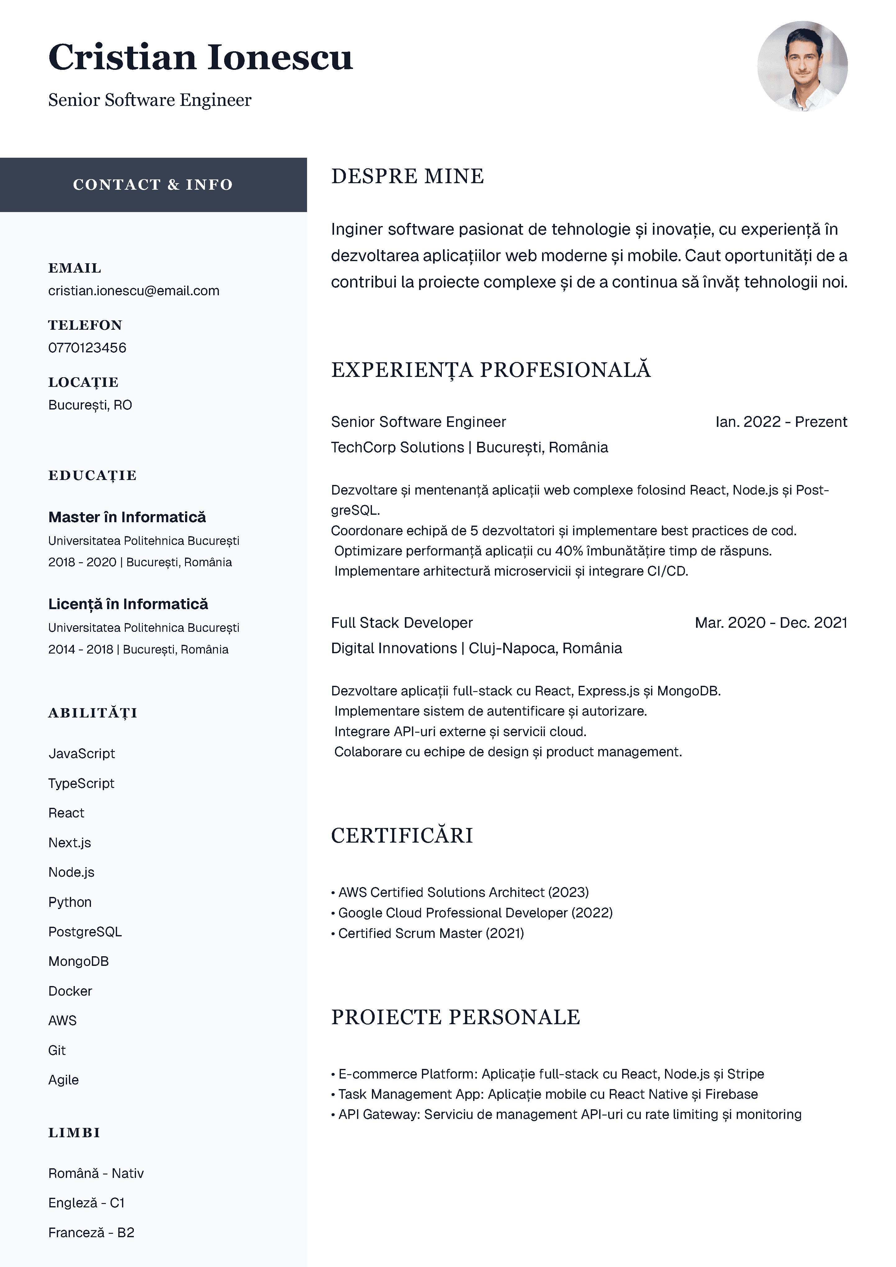 Elegant template preview